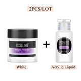 ROSALIND Acrylic Powder Poly nail Gel For Nail Polish Nail Art Decorations Crystal Manicure Set Kit Professional Nail Accesorios