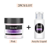 ROSALIND Acrylic Powder Poly nail Gel For Nail Polish Nail Art Decorations Crystal Manicure Set Kit Professional Nail Accesorios