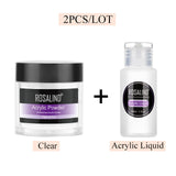 ROSALIND Acrylic Powder Poly nail Gel For Nail Polish Nail Art Decorations Crystal Manicure Set Kit Professional Nail Accesorios