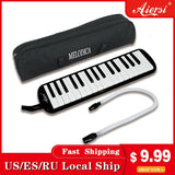 Aiersi 32 Key Melodica Piano Style Melodic Keyboard Musical Accordions Instrument with Carrying Bag Strap Mouthpiece